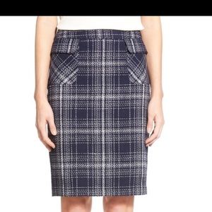 Halogen Navy blue/white plaid